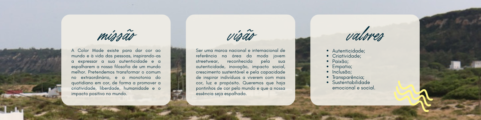 Missão, Visão e Valores — Color Made